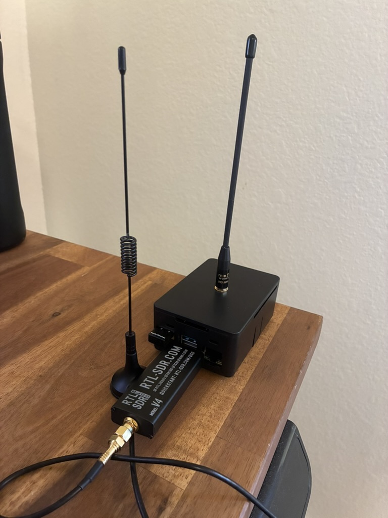 RTL-SDR dongle connected for ADS-B capture