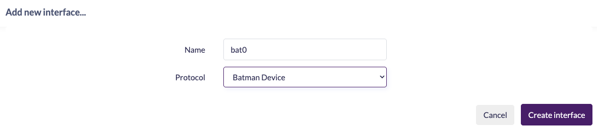Add Bat0 Device Interface