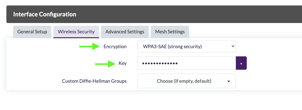 Configure Wireless Security